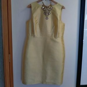 Soft yellow silk-blend Talbots dress size 16